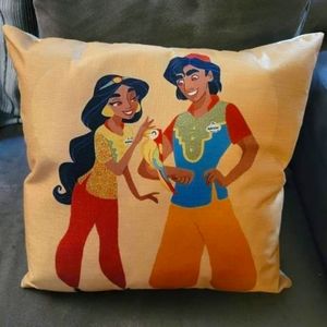 Alladin and Jasmine Throw Pillow